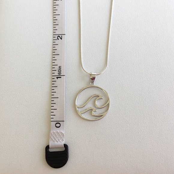 Sterling Silver Wave Necklace - Picture 9 of 12